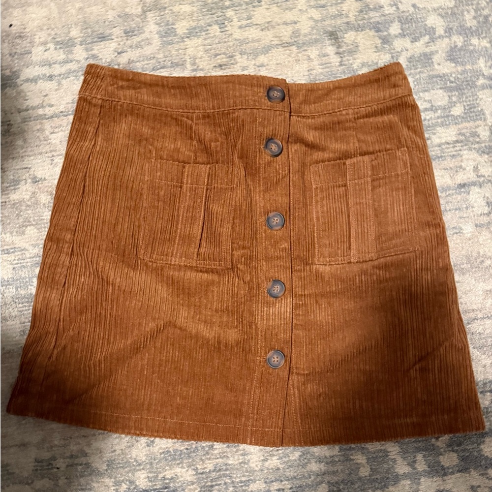 Brown Corduroy Skirt